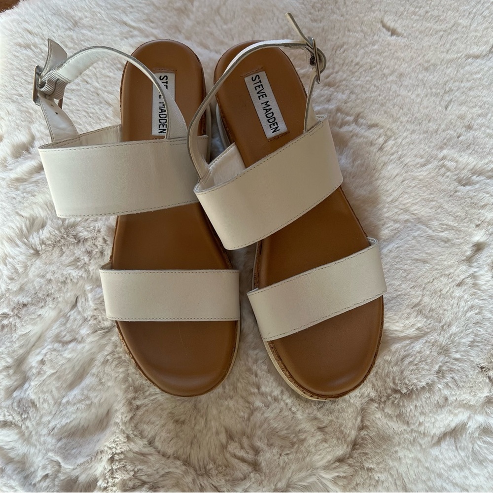 Steve Madden White Sandals